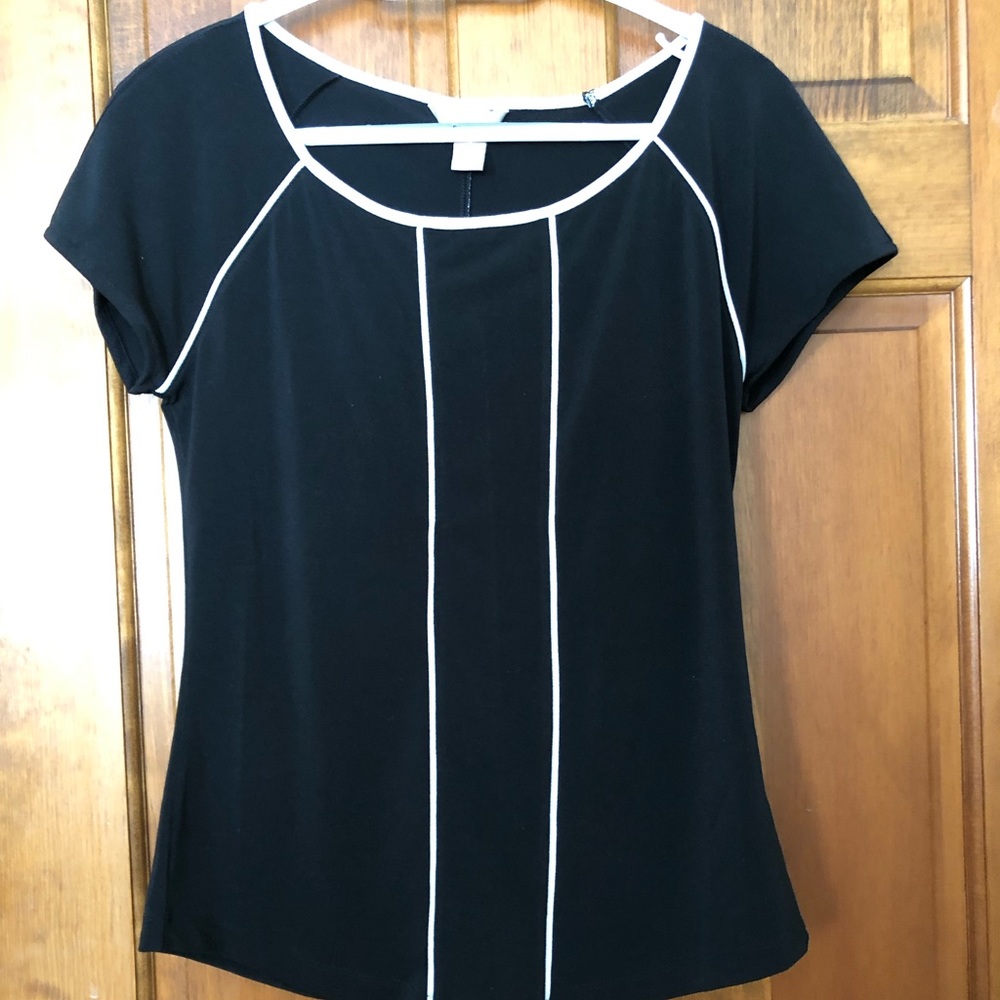 Banana Republic shirt- Black with off white piping